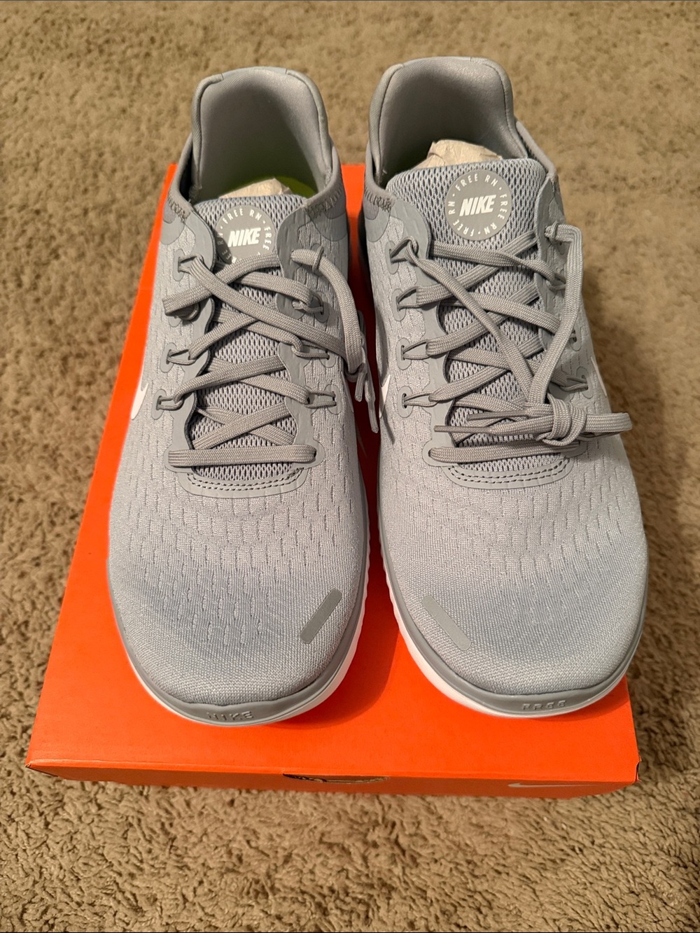 Nike Gray Lightweight Knit Training Sneakers